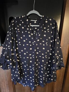 Lush Abstract Print Blouse